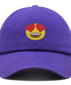 Herz Augen Emoji Premium Vaterhut Gestickte Baseballkappe Romantische Liebe herz augen emoji premium vaterhut gestickte baseballkappe romantische liebe 3557