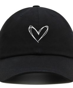 Herz Silhouette Premium Vaterhut Gestickte Baumwoll Baseballkappe Niedliche Linienkunst herz silhouette premium vaterhut gestickte baumwoll baseballkappe niedliche linienkunst 1480