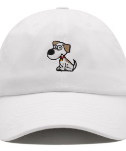 hund mit rotem halsband premium vaterhut gestickte baumwoll baseballkappe cartoon welpe 2530
