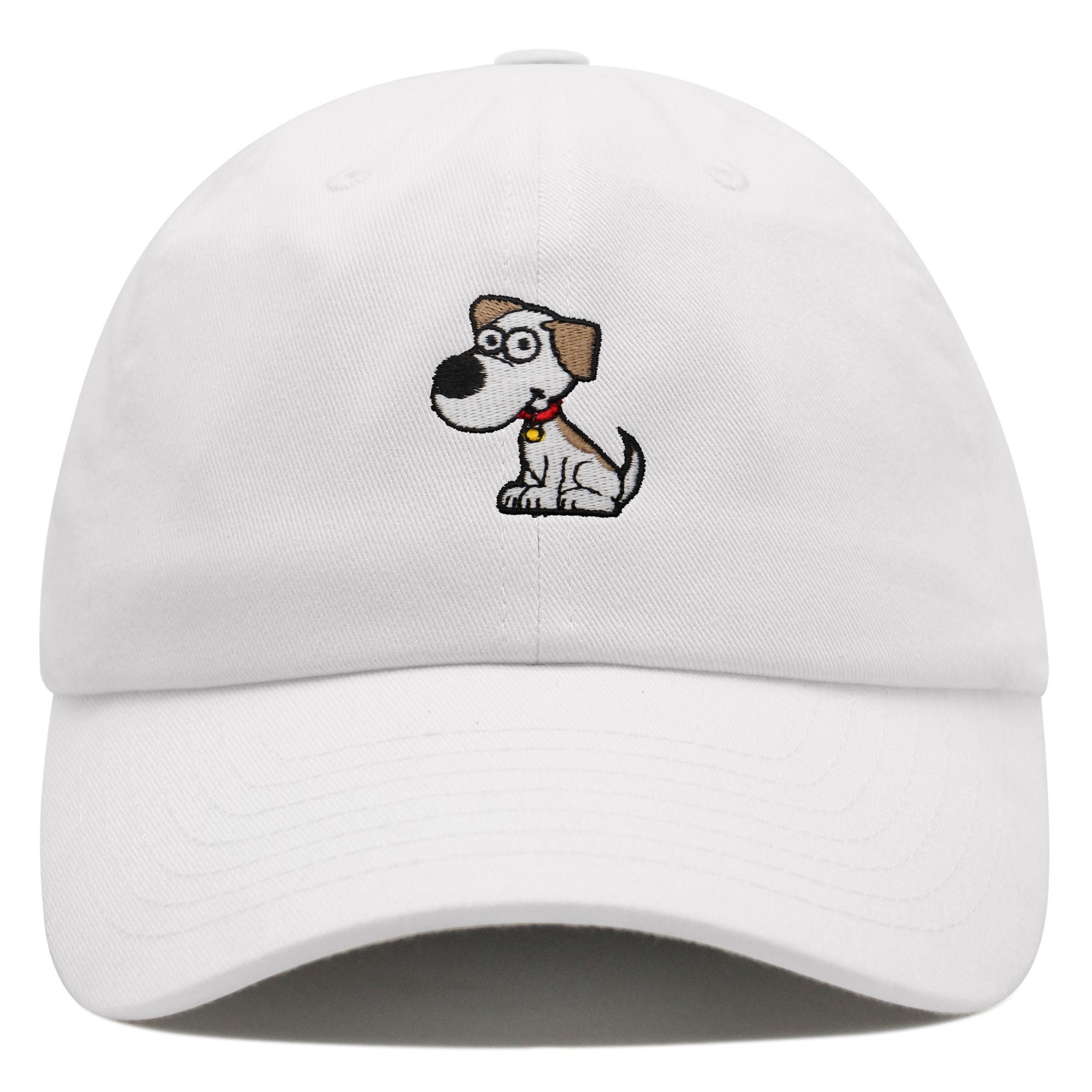 hund mit rotem halsband premium vaterhut gestickte baumwoll baseballkappe cartoon welpe 2530