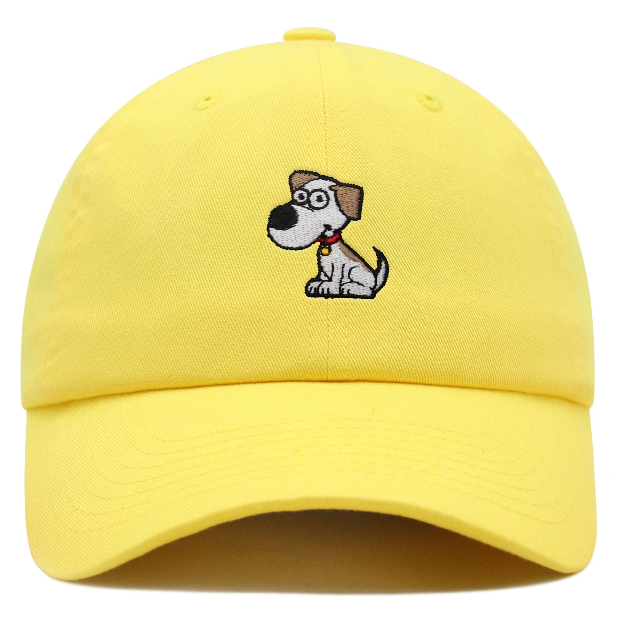 hund mit rotem halsband premium vaterhut gestickte baumwoll baseballkappe cartoon welpe 8242
