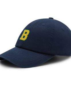 Initial B College Letter Premium Vaterhut Gestickte Baumwoll Baseballkappe Gelbes Alphabet initial b college letter premium vaterhut gestickte baumwoll baseballkappe gelbes alphabet 2520