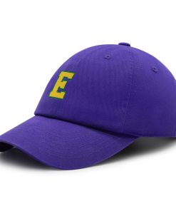initial e college letter premium vaterhut gestickte baumwoll baseballkappe gelbes alphabet 7601
