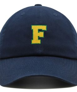 initial f college letter premium vaterhut gestickte baumwoll baseballkappe gelbes alphabet 1348