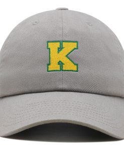 initial k college letter premium vaterhut gestickte baumwoll baseballkappe gelbes alphabet 3163