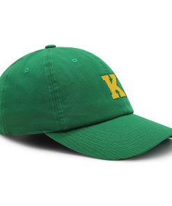 initial k college letter premium vaterhut gestickte baumwoll baseballkappe gelbes alphabet 4081