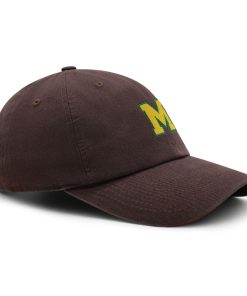 initial m college letter premium vaterhut gestickte baumwoll baseballkappe gelbes alphabet 6521
