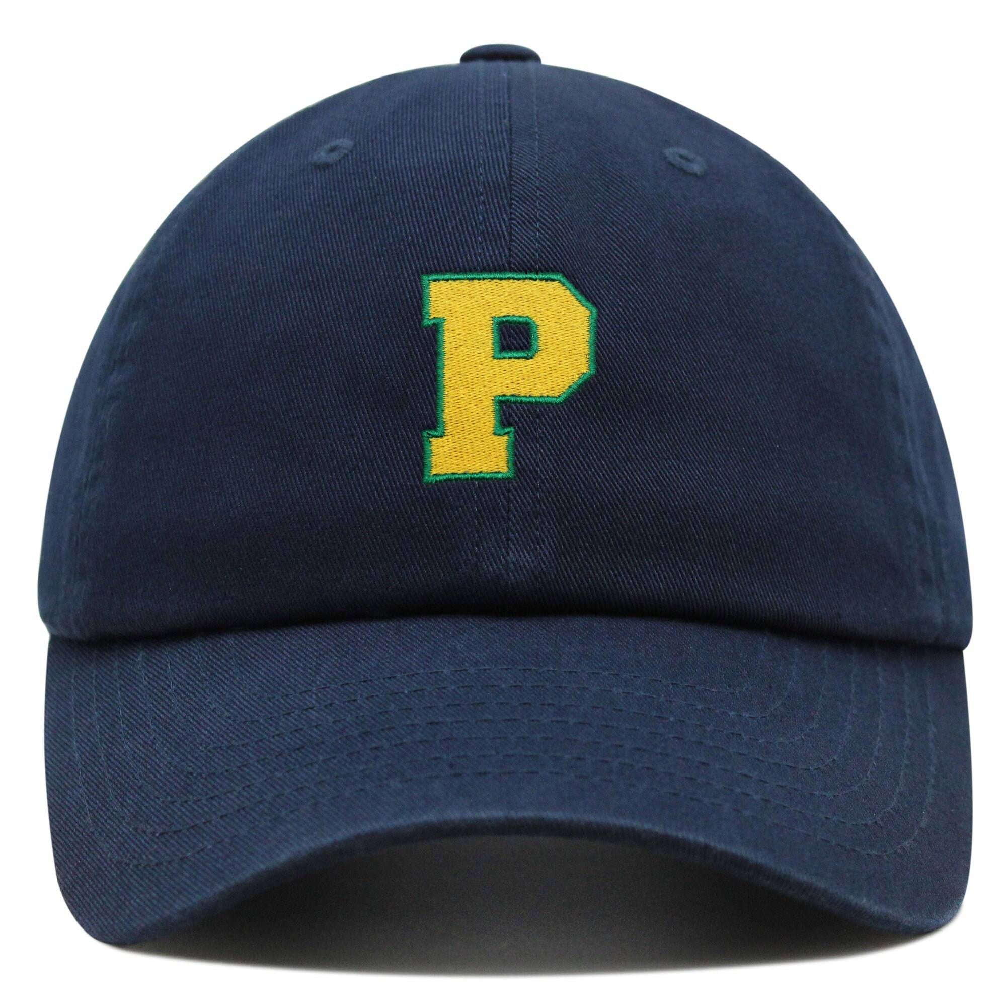 Initial P College Letter Premium Vaterhut Gestickte Baumwoll Baseballkappe Gelbes Alphabet initial p college letter premium vaterhut gestickte baumwoll baseballkappe gelbes alphabet 6310