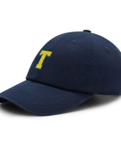 Initial T College Letter Premium Vaterhut Gestickte Baumwoll Baseballkappe Gelbes Alphabet initial t college letter premium vaterhut gestickte baumwoll baseballkappe gelbes alphabet 8215