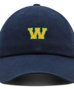 initial w college letter premium vaterhut gestickte baumwoll baseballkappe gelbes alphabet 7100