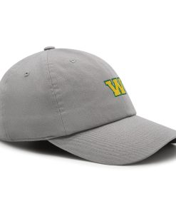 initial w college letter premium vaterhut gestickte baumwoll baseballkappe gelbes alphabet 8811