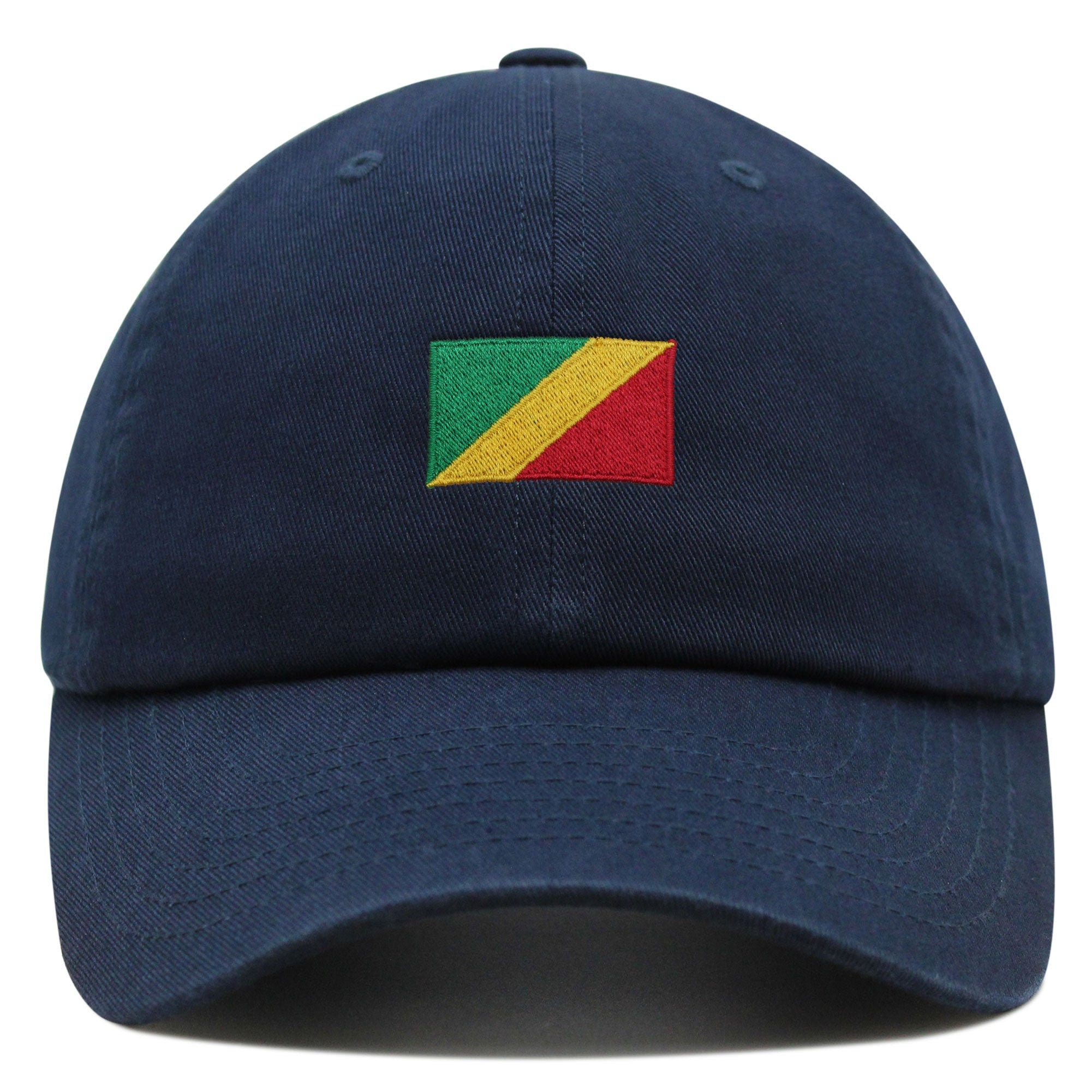 kongo flagge premium vaterhut gestickte baumwoll baseballkappe länderflaggen serie 4300