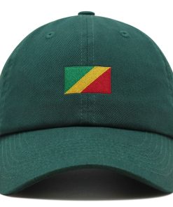 kongo flagge premium vaterhut gestickte baumwoll baseballkappe länderflaggen serie 8508
