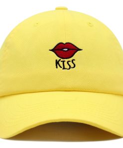 Kuss Lippen Premium Vaterhut Gestickte Baseballkappe Liebe Rot kuss lippen premium vaterhut gestickte baseballkappe liebe rot 4238