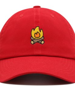 Lagerfeuer Premium Vaterhut Gestickte Baumwoll Baseballkappe Niedliches Feuer lagerfeuer premium vaterhut gestickte baumwoll baseballkappe niedliches feuer 3801