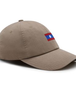laos flagge premium vaterhut gestickte baumwoll baseballkappe länderflaggen serie 5286