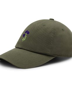 Lila Blume Premium Vaterhut Gestickte Baseballkappe Lila Floral lila blume premium vaterhut gestickte baseballkappe lila floral 4802