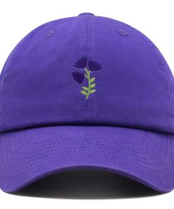 Lila Blume Premium Vaterhut Gestickte Baseballkappe Lila Floral lila blume premium vaterhut gestickte baseballkappe lila floral 6294