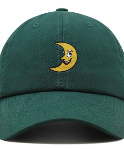 lächelnder halbmond premium vaterhut gestickte baseballkappe lustig 1654