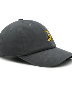 lächelnder halbmond premium vaterhut gestickte baseballkappe lustig 5286