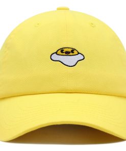 Lächelndes Ei Premium Vaterhut Gestickte Baseballkappe Spiegelei lächelndes ei premium vaterhut gestickte baseballkappe spiegelei 3459