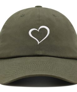 modernes herz premium vaterhut gestickte baumwoll baseballkappe weiß liebe 6176