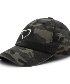 modernes herz premium vaterhut gestickte baumwoll baseballkappe weiß liebe 6955