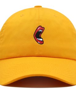 Mund Premium Vaterhut Gestickte Baseballkappe Schreiender Mund mund premium vaterhut gestickte baseballkappe schreiender mund 4327