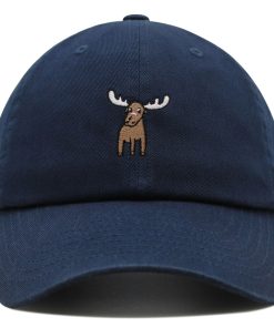 niedlicher elch premium vaterhut gestickte baumwoll baseballkappe tier 3817