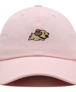 Niedlicher Hund beim Rennen Premium Vaterhut Gestickte Baumwoll Baseballkappe Welpe Rennend niedlicher hund beim rennen premium vaterhut gestickte baumwoll baseballkappe welpe rennend 6851