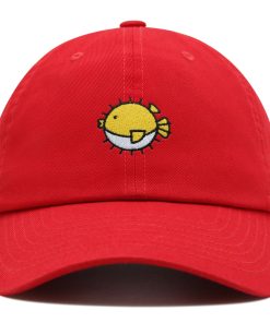 niedlicher kugelfisch premium vaterhut gestickte baseballkappe giftfisch 1977