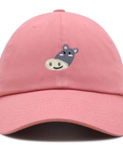 Niedliches Nilpferd Gesicht Premium Vaterhut Gestickte Baseballkappe Zoo Hippopotamus niedliches nilpferd gesicht premium vaterhut gestickte baseballkappe zoo hippopotamus 4275