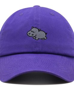 niedliches nilpferd premium vaterhut gestickte baseballkappe nilpferd zoo 6647