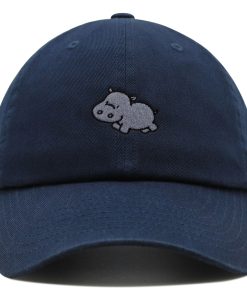 niedliches nilpferd premium vaterhut gestickte baseballkappe nilpferd zoo 8160