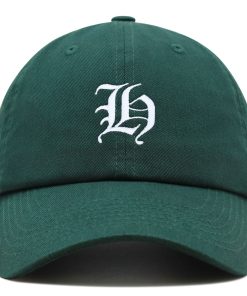 Old English Letter H Premium Vaterhut Gestickte Baumwoll Baseballkappe Englisch Alphabet old english letter h premium vaterhut gestickte baumwoll baseballkappe englisch alphabet 5227