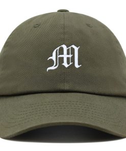 Old English Letter M Premium Vaterhut Gestickte Baumwoll Baseballkappe Englisch Alphabet old english letter m premium vaterhut gestickte baumwoll baseballkappe englisch alphabet 5716