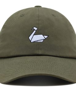 Papier Schwan Premium Vaterhut Gestickte Baseballkappe Origami papier schwan premium vaterhut gestickte baseballkappe origami 3001