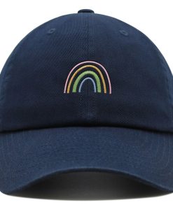 Regenbogen Premium Vaterhut Gestickte Baseballkappe Pastell Niedlich regenbogen premium vaterhut gestickte baseballkappe pastell niedlich 4184
