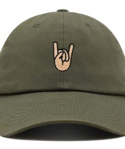Rock und Roll Premium Vaterhut Gestickte Baseballkappe Handzeichen Frieden rock und roll premium vaterhut gestickte baseballkappe handzeichen frieden 1099