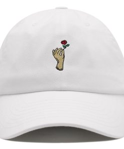 rose halte hand premium vaterhut gestickte baumwoll baseballkappe rose 6335