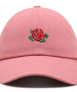 rose premium vaterhut gestickte baumwoll baseballkappe blume tattoo 3560