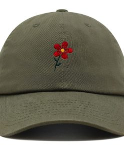Rote Blume Premium Vaterhut Gestickte Baseballkappe Floral rote blume premium vaterhut gestickte baseballkappe floral 7276