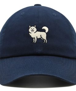 Samojede Premium Vaterhut Gestickte Baseballkappe Hund Welpe samojede premium vaterhut gestickte baseballkappe hund welpe 1414