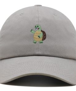 Schildkröte Hi! Premium Vaterhut Gestickte Baumwoll Baseballkappe Schildkröte Stehend schildkröte hi! premium vaterhut gestickte baumwoll baseballkappe schildkröte stehend 3800