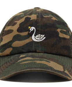 schwan premium vaterhut gestickte baseballkappe vogel königin 4338