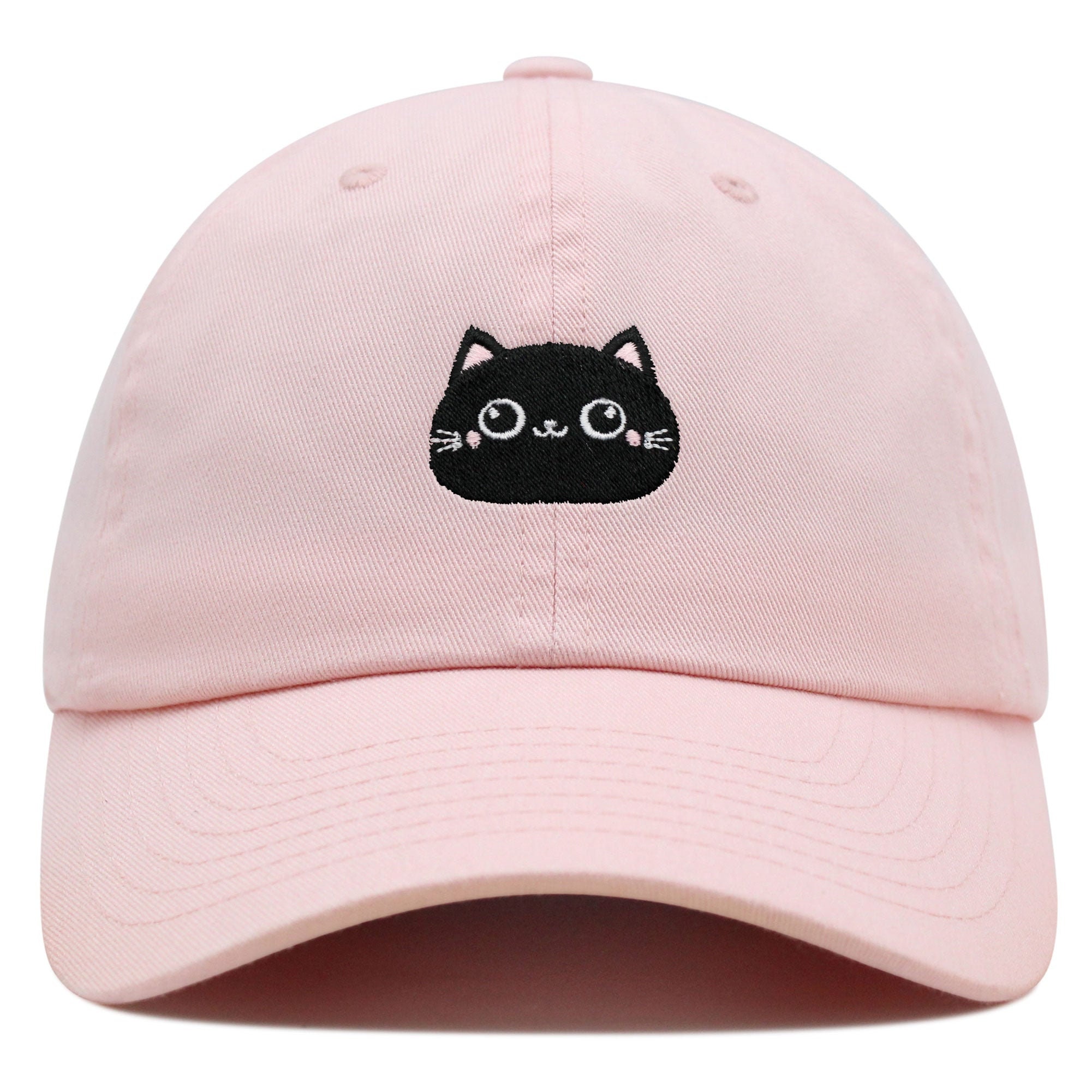 Schwarze Katze Gesicht Premium Vaterhut Gestickte Baumwoll Baseballkappe Niedliches Tier schwarze katze gesicht premium vaterhut gestickte baumwoll baseballkappe niedliches tier 6453