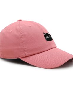 schwarze katze gesicht premium vaterhut gestickte baumwoll baseballkappe niedliches tier 7266