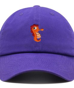 Seepferdchen Premium Vaterhut Gestickte Baseballkappe Ozean Fisch seepferdchen premium vaterhut gestickte baseballkappe ozean fisch 5606