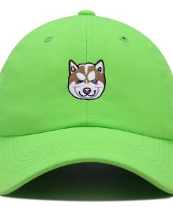 Seltsame Augen Premium Vaterhut Gestickte Baseballkappe Husky Hund seltsame augen premium vaterhut gestickte baseballkappe husky hund 7930
