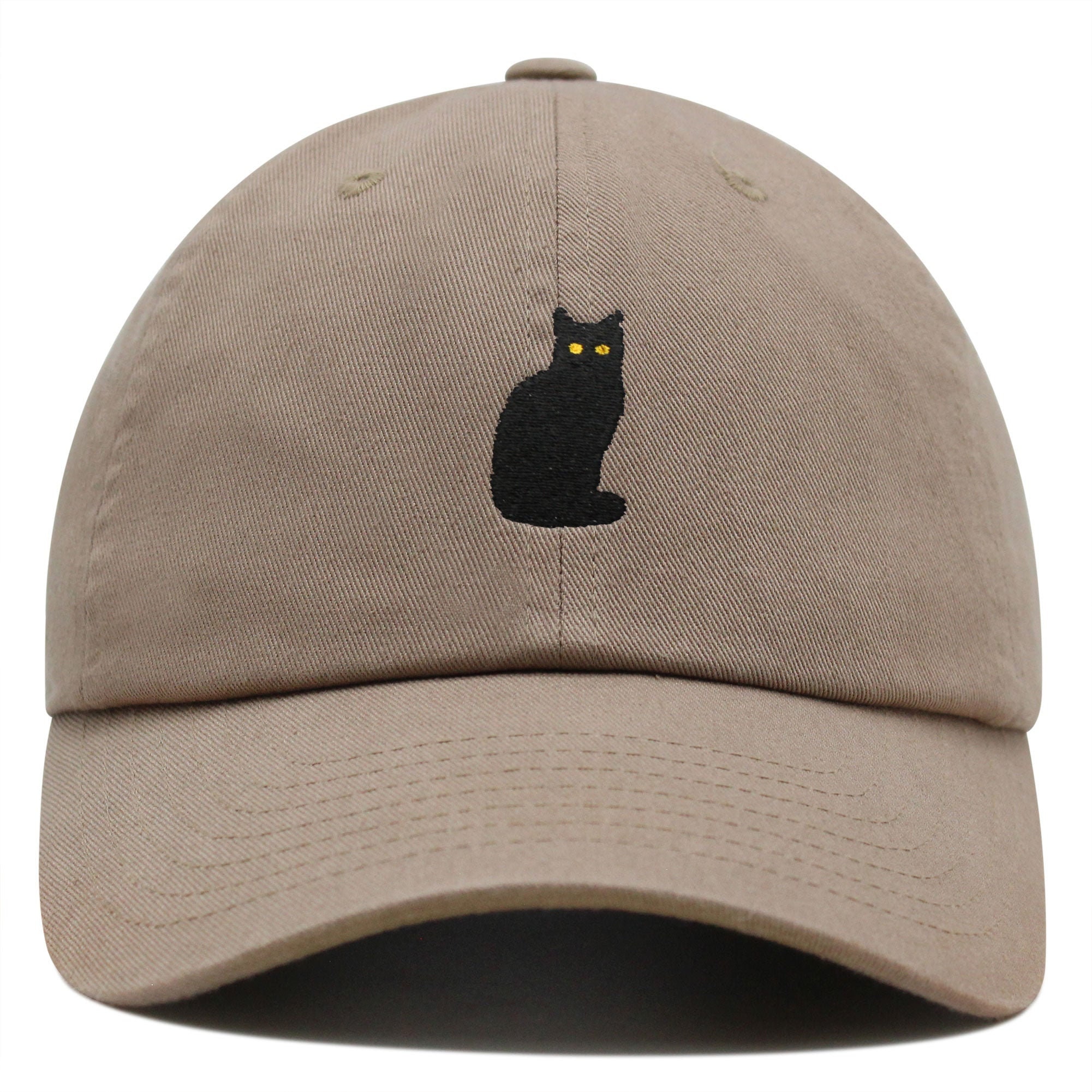 Sitzende Schwarze Katze Premium Vaterhut Gestickte Baumwoll Baseballkappe Niedliches Kätzchen sitzende schwarze katze premium vaterhut gestickte baumwoll baseballkappe niedliches kätzchen 8416